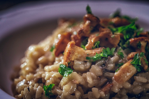 Risotto with Chanterelle Mushrooms and Parmesan