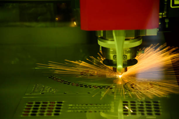 istock The fiber  laser cutting machine 853982182