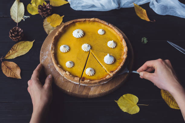 istock Female hands taking piece of pie 853982604