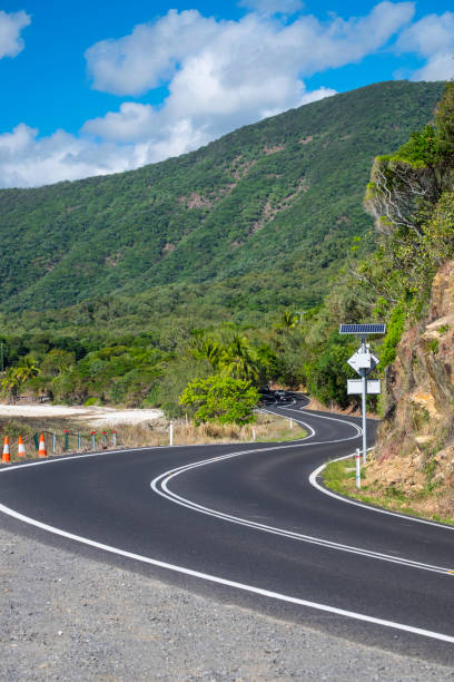 Captain Cook Highway, Queensland, Australia The Captain Cook Highway heading south near the Rex Lookout. port douglas photos stock pictures, royalty-free photos & images
