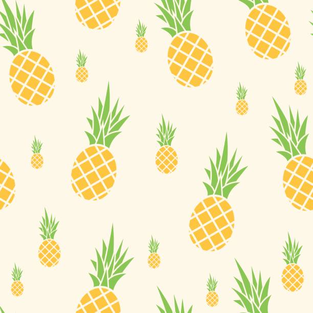 Ananas seamless pattern Vector illustration of ananas in a seamless pattern ananas stock illustrations