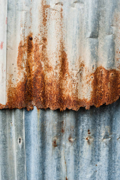 istock Rusty corrugated metal wall ,rusty Zinc grunge style background 853990676