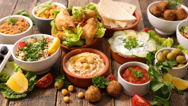 istock selection of libanese food mezze 854002456