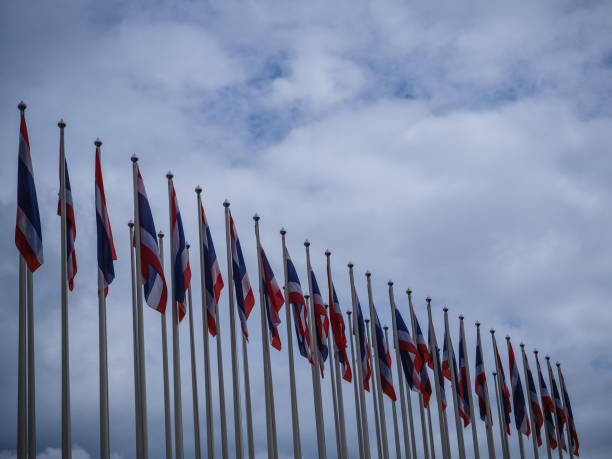 istock Row of Thailand flag 854006296