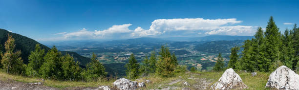 istock View from mountain Petzen to valley Drau in Carinthia 854012050