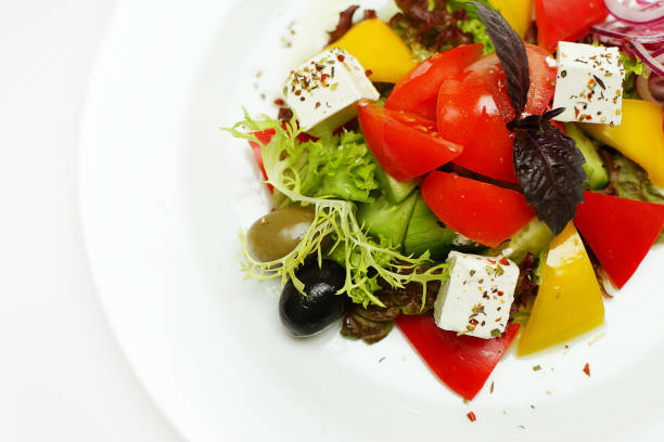 Greek salad on plate