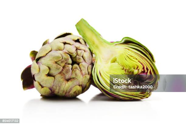 Two Fresh Artichokes Stock Photo - Download Image Now - Artichoke, Artichoke Heart, Biotechnology