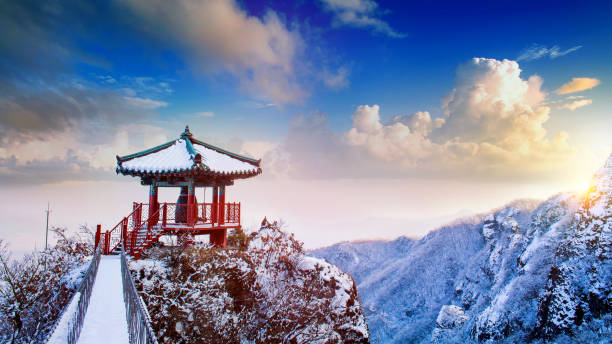 Landscape in winter,Guemosan in korea