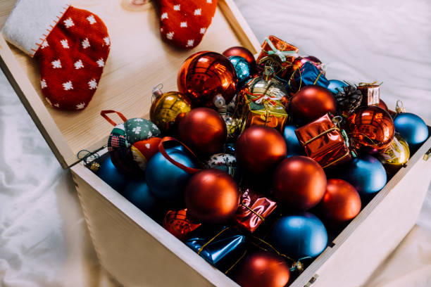 istock Christmas balls and decorations 854018932