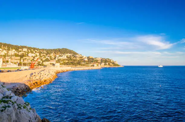 Photo of Beach and sea in Nice, Cote d'Azur, French Riviera, France