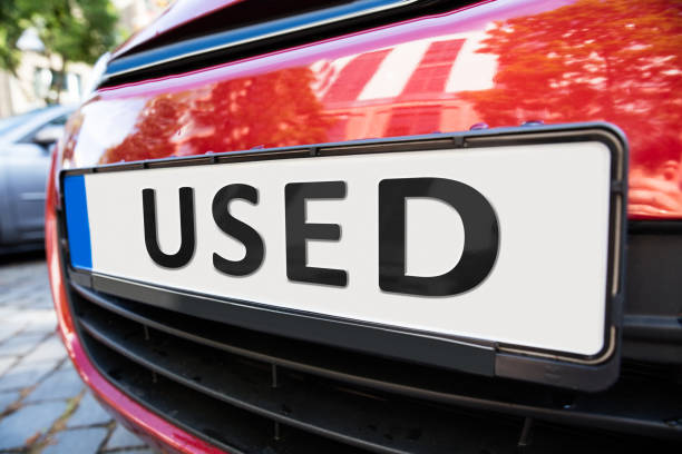 istock Close-up Of The License Plate On Car 854024472