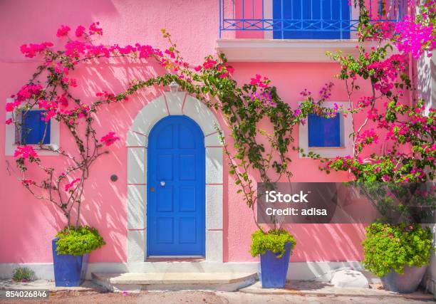 Old Wooden Door Stock Photo - Download Image Now - House, Greece, Multi Colored