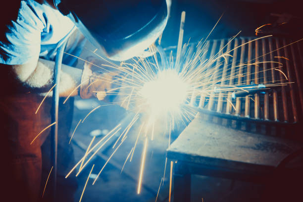 istock Welding Work. Erecting Technical Steel Industrial Steel Welder In Factory. Craftsman. 854032632