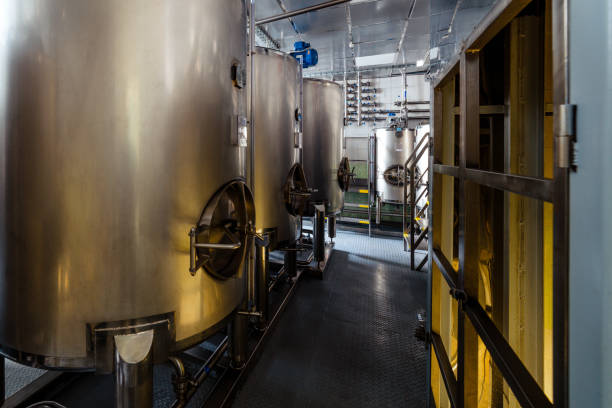 istock Large steel tanks, Shop location 854032678