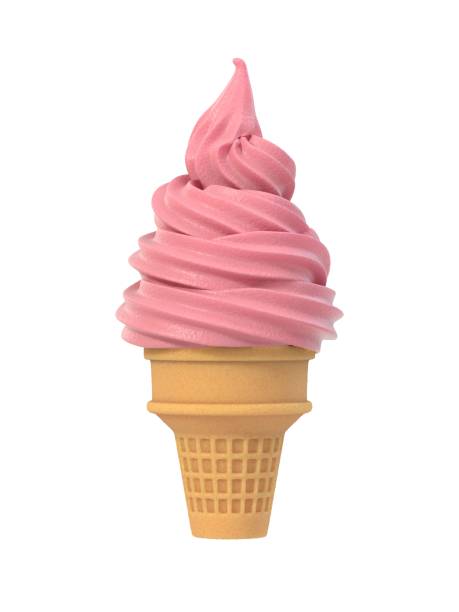 baya hielo suave helado en cono de wafel - gelato cream ice cream ice fotografías e imágenes de stock