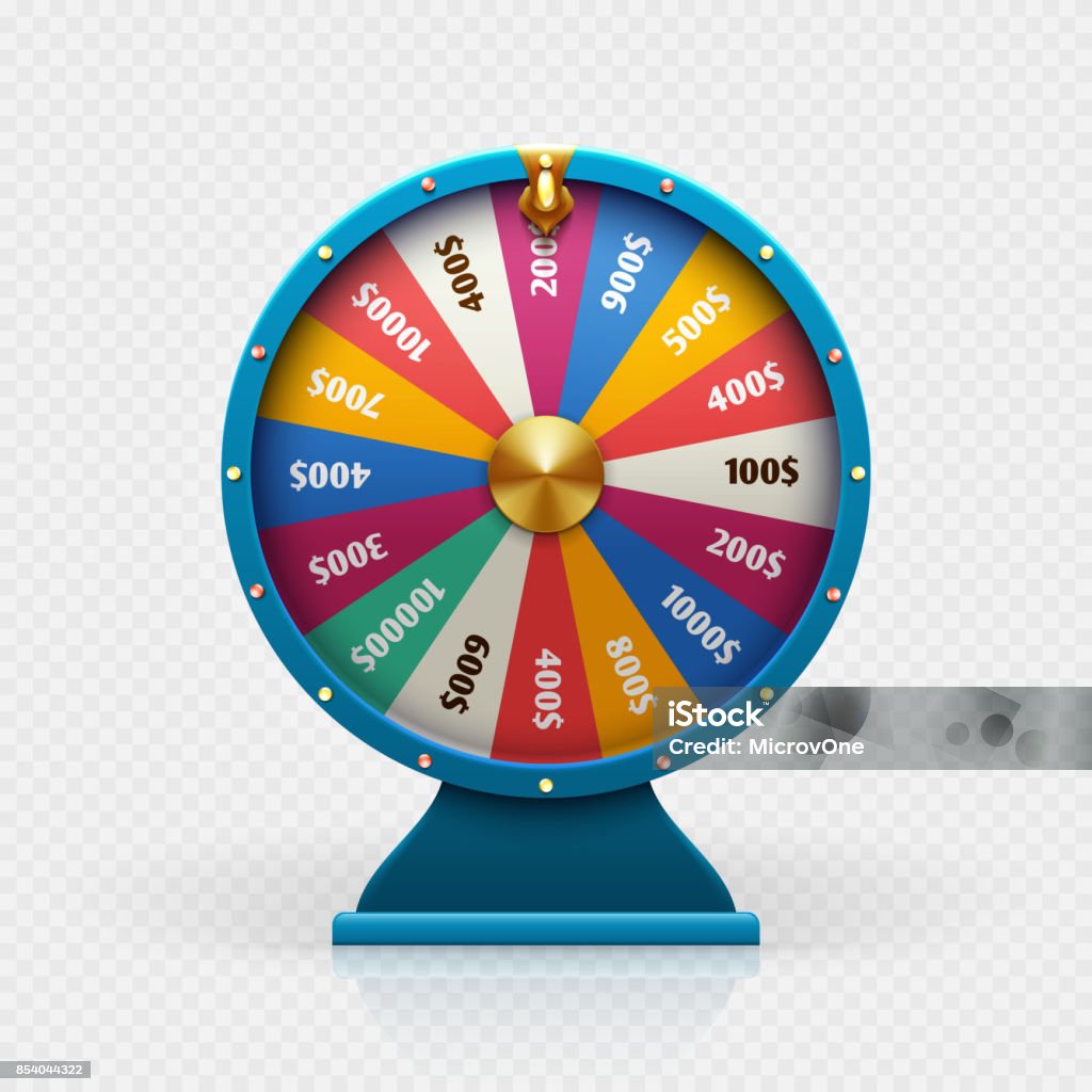 Roulette 3d fortune wheel isolated vector illustration for gambling background and lottery win concept Roulette 3d fortune wheel isolated vector illustration for gambling background and lottery win concept. Wheel fortune for game and win jackpot Roulette stock vector