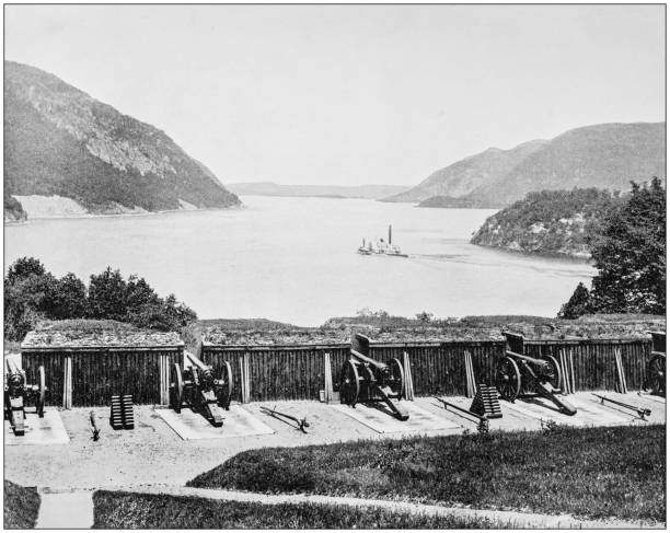 istock Antique photograph of World's famous sites: Hudson River, US 854045050