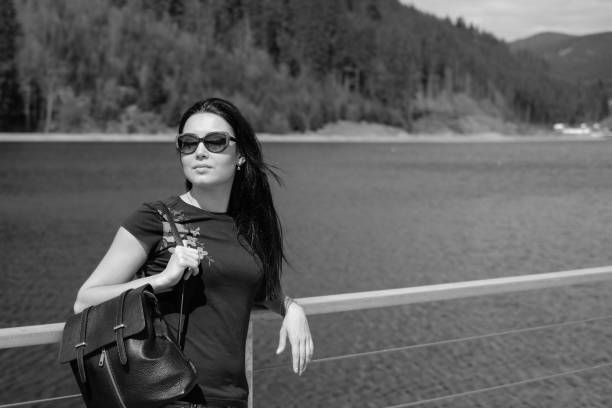 istock Pretty brunette girl outdoor 854045448