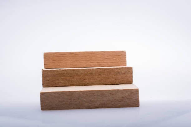 istock Wooden domino blocks on white background 854056866