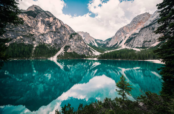 istock Braies Lake, Dolomites, Alps 854059826