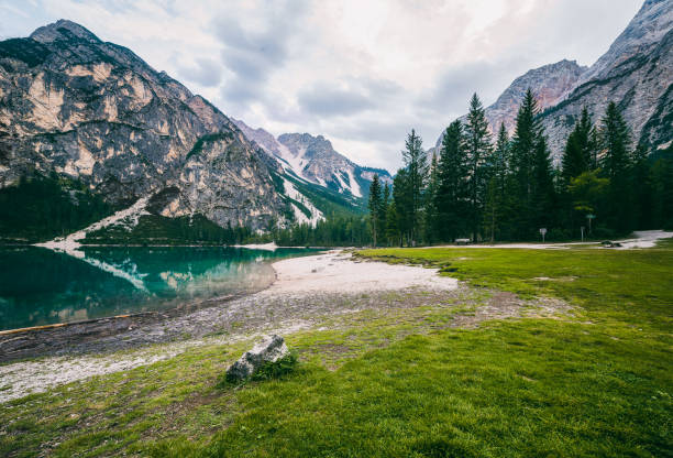 istock Braies Lake, Dolomites, Alps 854059828