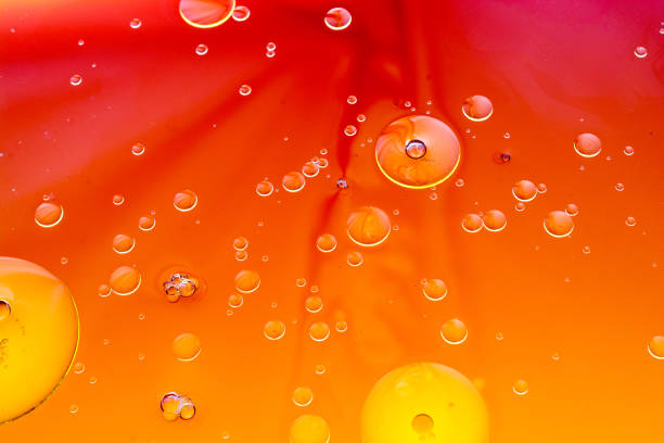 istock Colorful water bubles on water as background 854059884