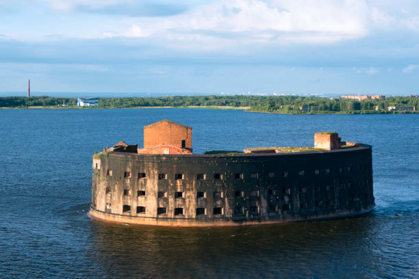 Bastion of the First South Fort of Kronstadt (Southern Battery No. 1) in the Gulf of Finland