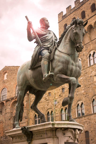 Statue of Cosimo I of Medici, in front of Palazzo Vecchio, Florence, Italy Statue of Cosimo I of Medici, in front of Palazzo Vecchio, Florence, Italy Cosimo stock pictures, royalty-free photos & images