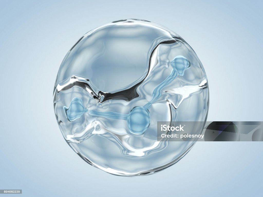 Molécule d’eau. Structure. Rendu 3D - Photo de Eau libre de droits