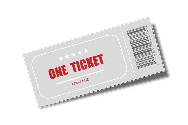 istock Vector realistic ticket, designed for one person. Cinema or theater or concert ticket 854082536