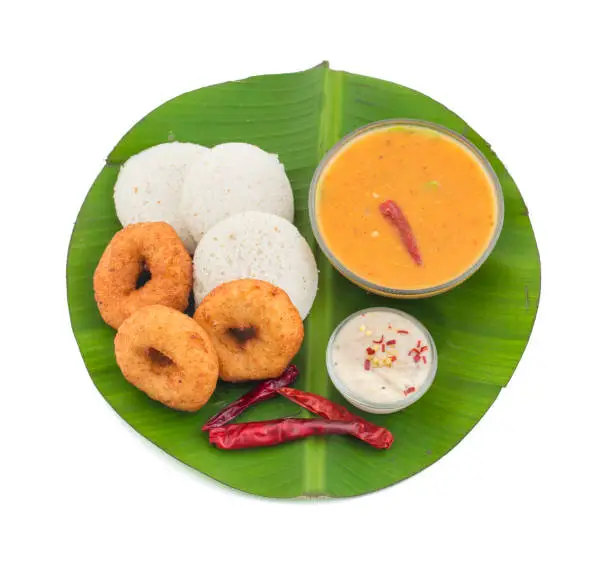 idli, sambar,vada and coconut chutney, south indian breakfast