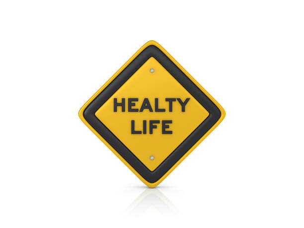 istock Healthy Life Concept Road Sign - 3D Rendering 854089292