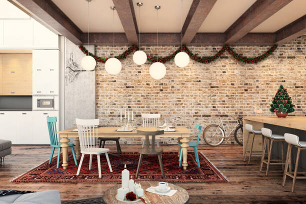 istock Christmas themed apartment interior 854090060