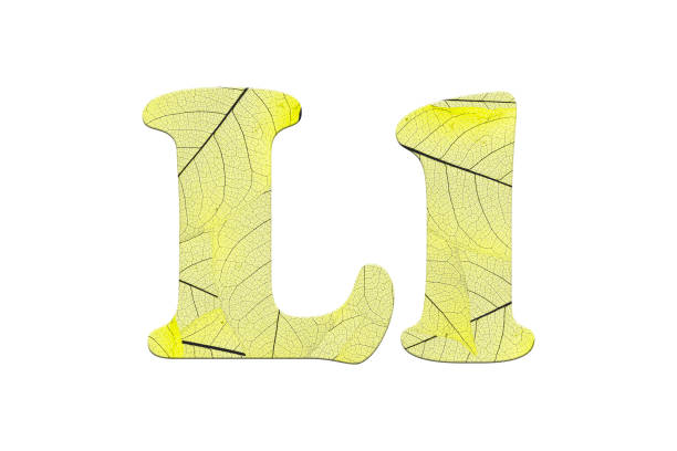 istock Leaf textured  letter  in a 3D illustration  on a white background 854090466