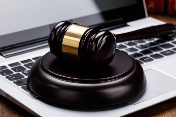 istock Judge Gavel On Laptop Keyboard 854091010