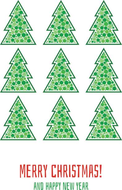 ilustrações de stock, clip art, desenhos animados e ícones de merry christmas greeting card - christmas quilt blanket green