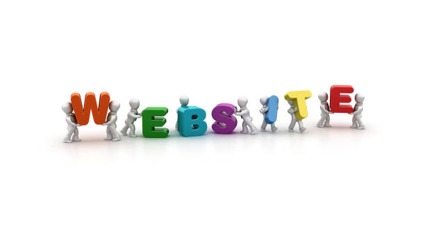 istock Business People Carrying Website Word- 3D Rendering 854109390