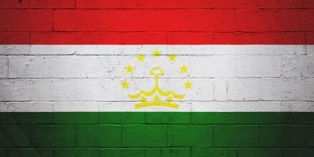 istock Flag of Tajikistan painted on a wall 854111416