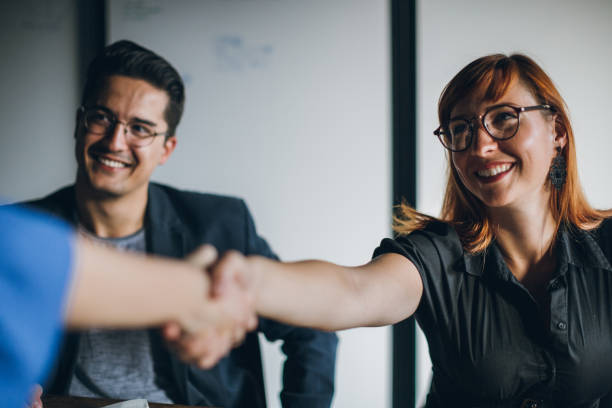 istock Congratulations, you are our new employee 854114480
