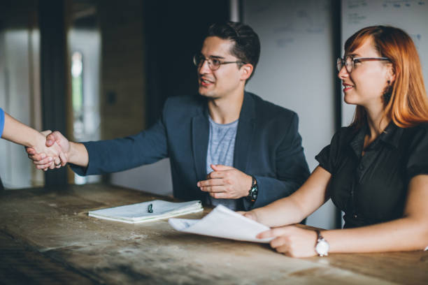 istock Congratulations, you are our new employee 854114722