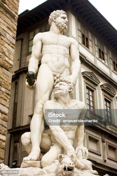 Hercules And Cacus Stock Photo - Download Image Now - Gay Person, Statue, History