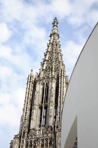 steeple of Ulm Minster gothic steeple of Ulm Minster ulm minster stock pictures, royalty-free photos & images
