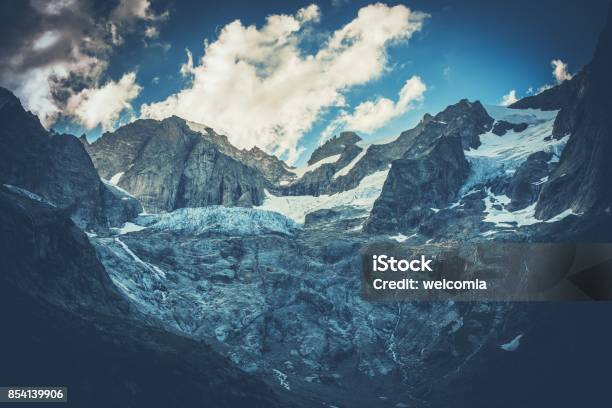 Scenic Mountain Glacier Stock Photo - Download Image Now - Adventure, Alpine climate, Climbing