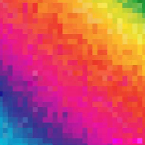 Vector illustration of Abstract colorful background of squares