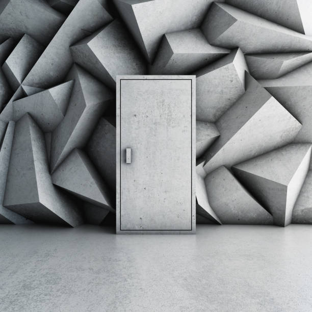 istock Door in concrete wall 854151136