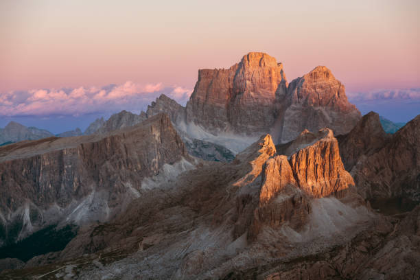 istock Sunset over the dolomite mountains, Italy 854151550