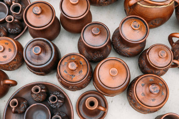 istock Russian traditional pottery, top view 854152280