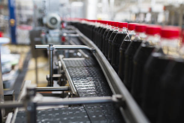 istock Juice and soda production factory 854175316