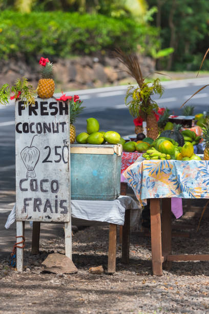 istock Exotic fruits sold on the road, Moorea 854175734