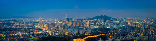 istock Seoul skyline in the night, South Korea. 854179230